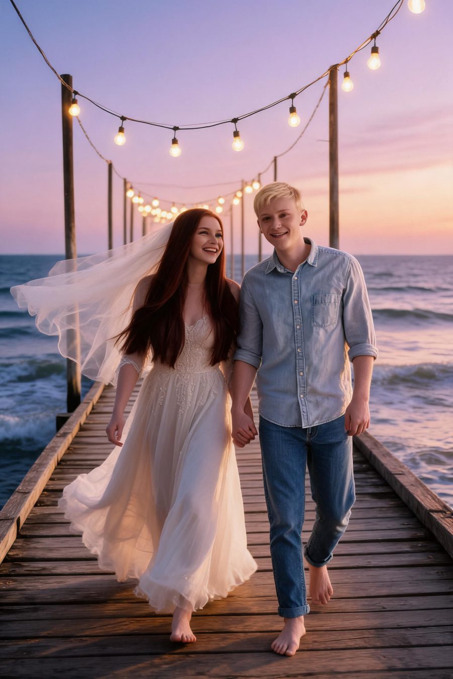 Sunset Pier Lights