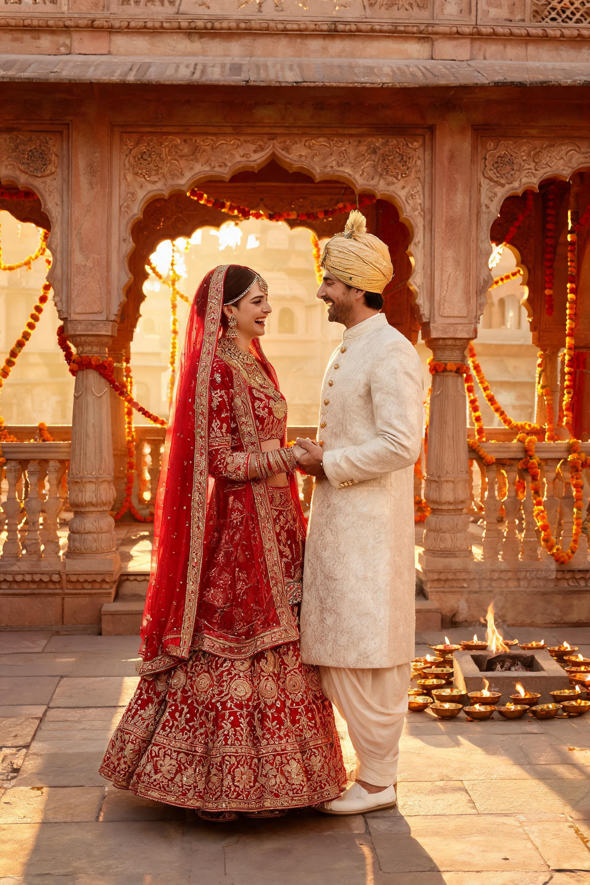 AI indian wedding photos style preview