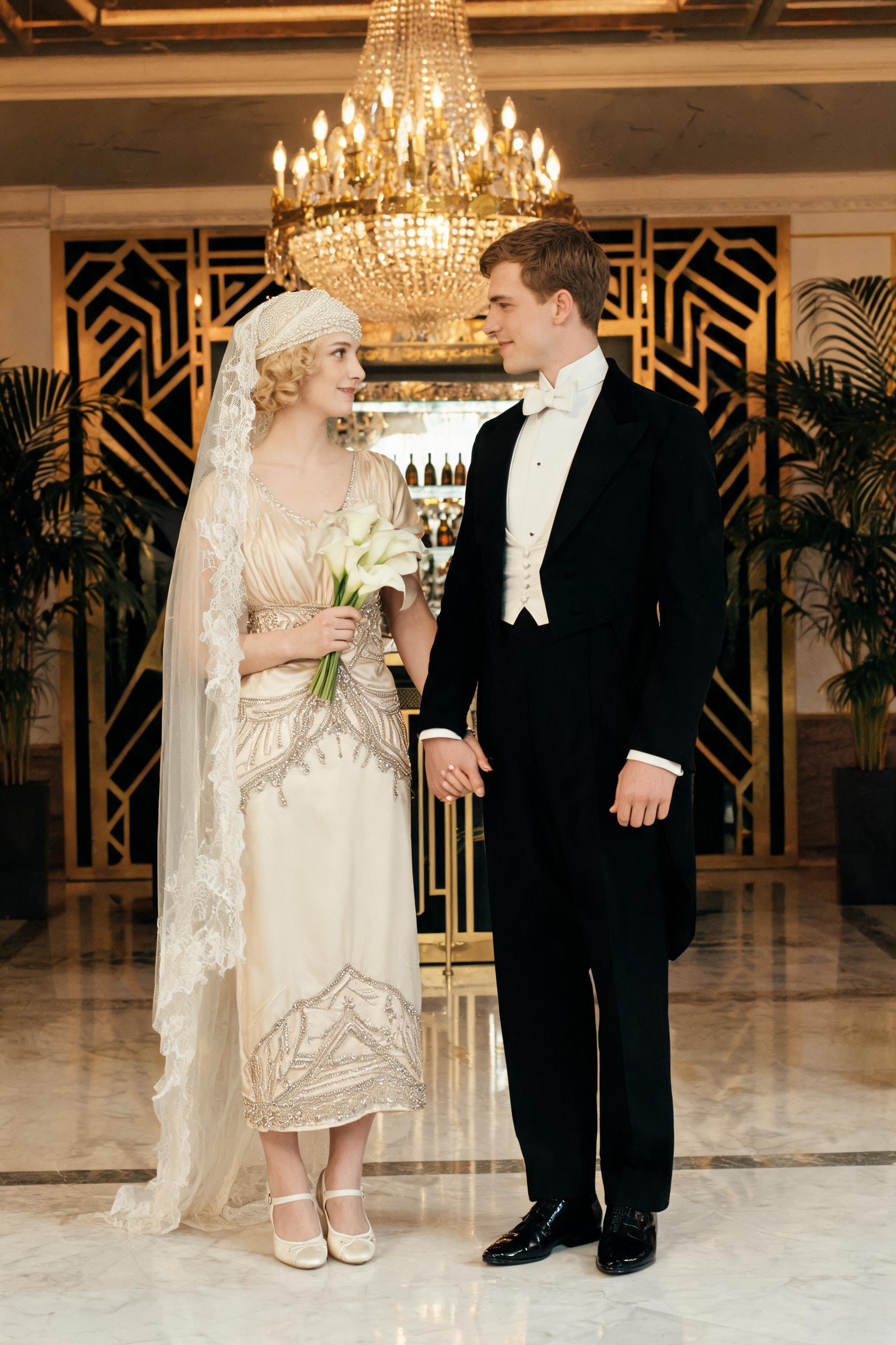 AI 1920s art deco wedding photos